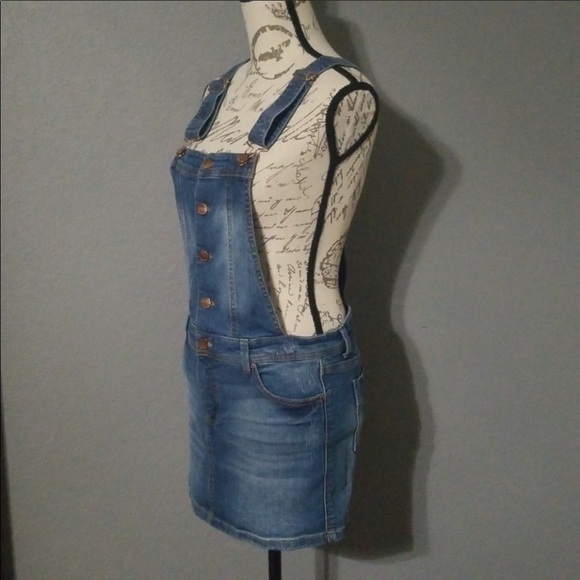 Tinseltown Size Small Denim Overall Skirt - Picture 2 of 11